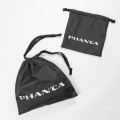 Recycle Rpet Waterproof Drawstring Logo Black Tiny Eco Friendly Bag